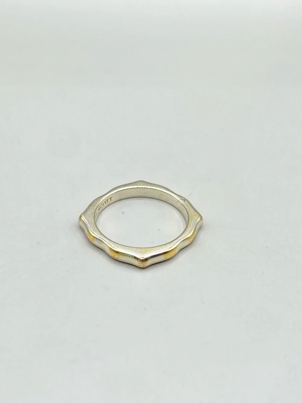 Kendra Scott Gold Logo Cutout Stacking Ring
